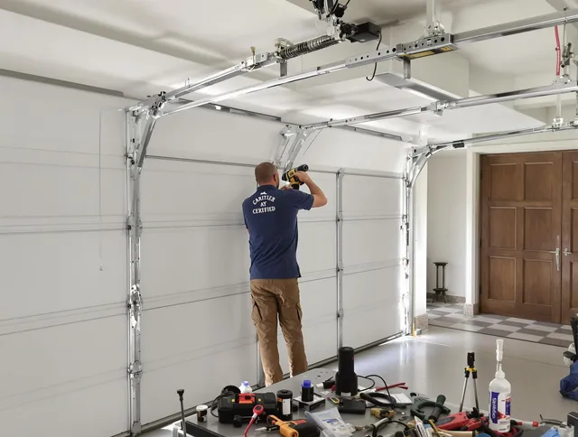 Port Orange Garage Door Repair certified technician performing precision garage door repair in Port Orange