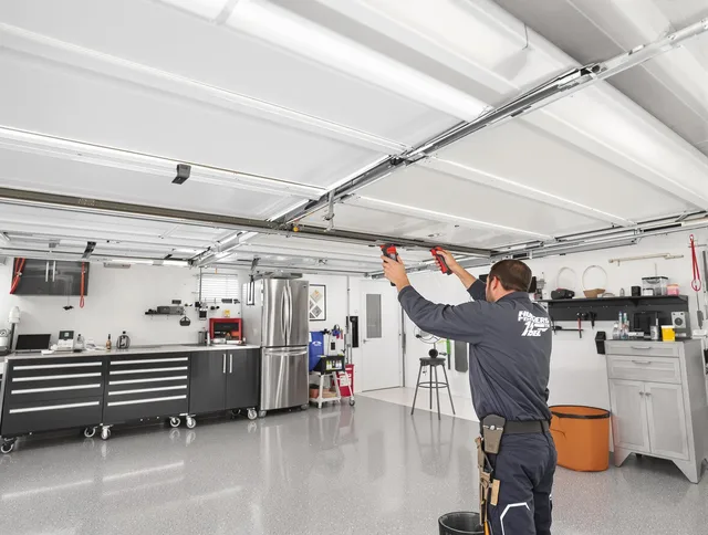 Overhead garage door repair service by Port Orange Garage Door Repair in Port Orange