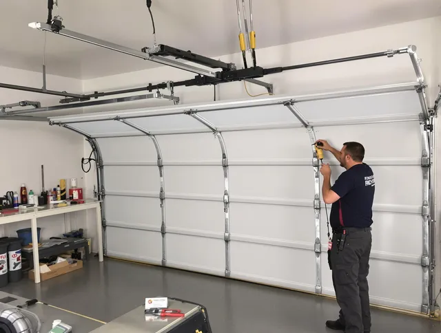 Port Orange Garage Door Repair certified technician performing overhead door system repair in Port Orange