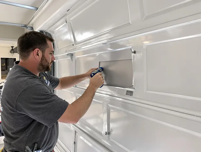 Garage door panel repair by Port Orange Garage Door Repair in Port Orange